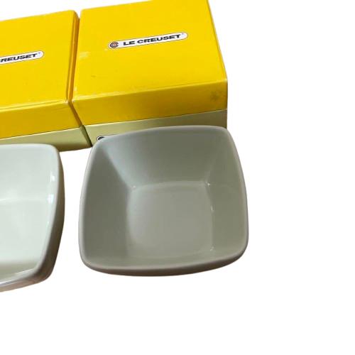 LE CREUSET Teacups Saucers Kobachi Wasabi Color Series Set Outer Box