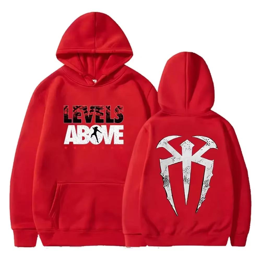 2025 Roman Reigns Levels Above Pullover Hoodie Long Sleeve Streetwear Women Men Hooded Sweatshirt Fashion Clothes