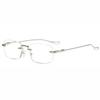 Color-Changing Borderless Glasses Men'S Anti-Blue Light Automatic Photosensitive Eyes Can Be Equipped With Degree Glasses Frame Flat Glasses