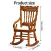 Realistic Vintage Rocking Chair Realistic Pretend Play for Kids Role Display Rocking Chair Model Toy 1:12 Doll House