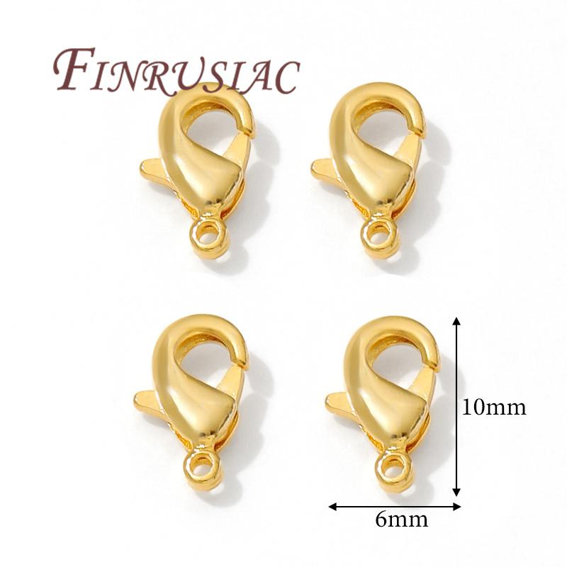 

10mm 12mm 18K Gold Plated Lobster Clasps For Jewelry Making,DIY Bracelets Necklaces Accessories,Connectors Clasp 10 pieces