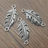 10 Pieces Connector Jewelry Findings Components Bracelet Vintage Feather Connector 35x14mm B13849