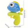 Colorful Ocean Animal Style Teenage Cartoon Water Gun Blue, Yellow Fish Design,Novel Swimming Pool and Beach Toy Set,Suitable for Educational Leisure,