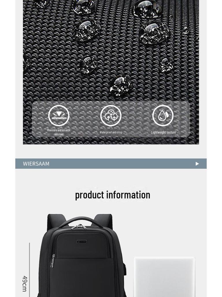 Men's Fashionable Multifunctional Backpack: Lightweight, Large-Capacity for Travel and Business, Computer-Friendly