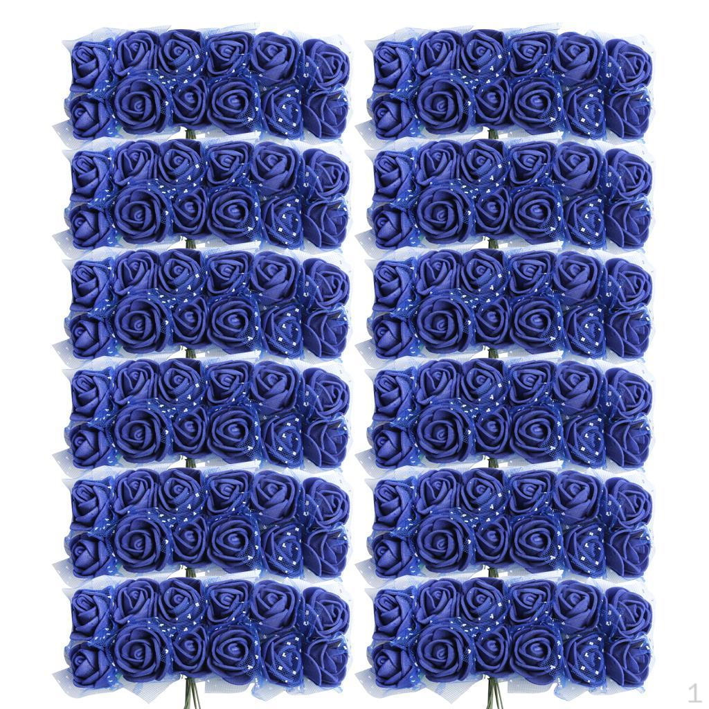 

14 искусственных цветов розы свадебные букеты центральные украшения для детского душа своими руками Royal Blue