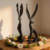 Figurină Iepuraș din Rășină Statuie Modernă Iepure în Picioare Sculptură de Masă de Paște pentru Interior Birou Dulap Raft Blat Bar Acasă Decor