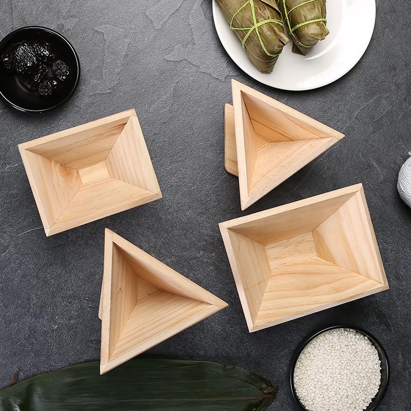 Large Solid Wood Zongzi Mold for Kitchen and Commercial Use - Multiple Styles for Dragon Boat Festival Rice Balls