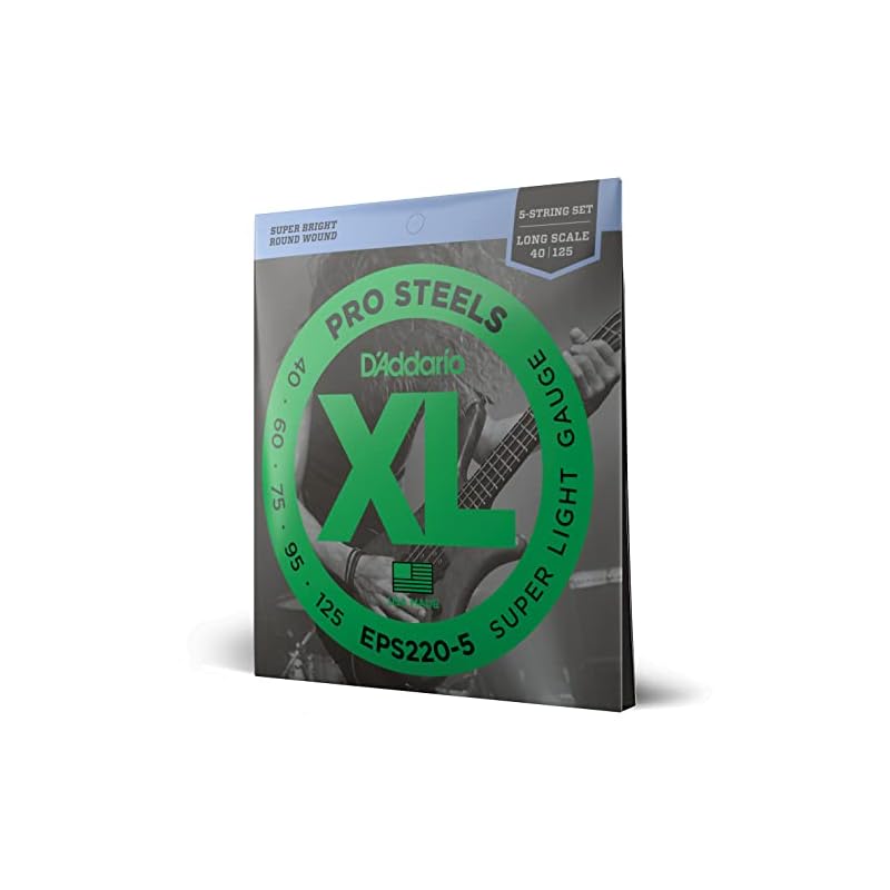 D'Addario ProSteel Long Scale 5-String Bass Strings .040-.125 EPS220-5 [Domestic Genuine Product]