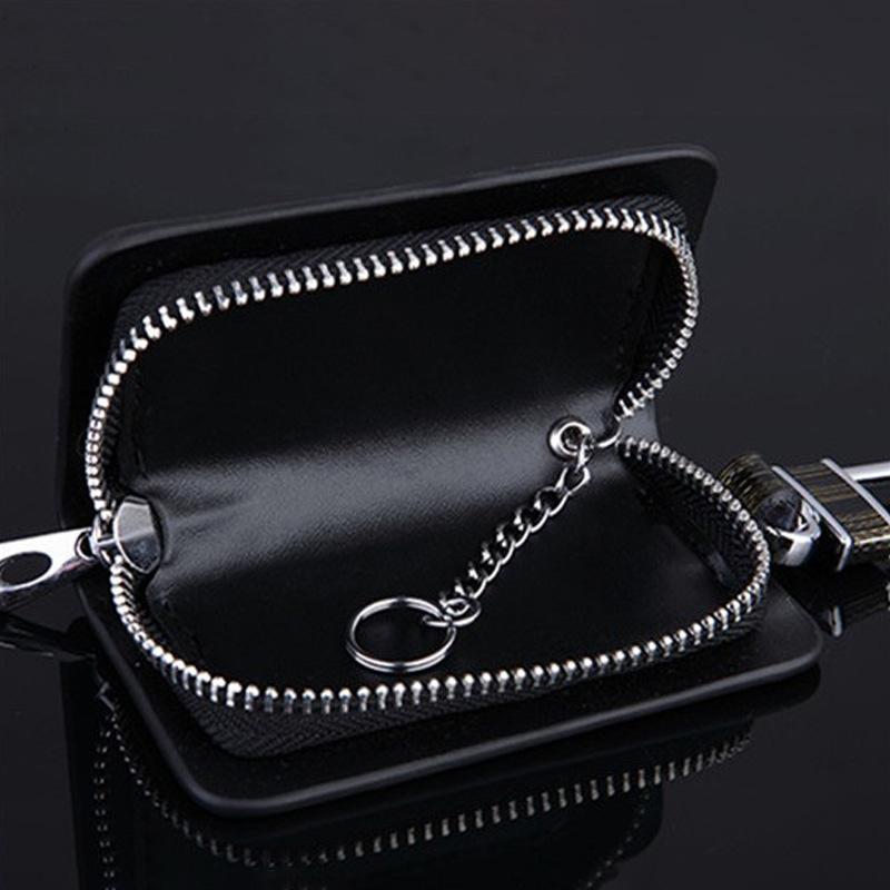 CRS1 Leather Car Key Case Full Cover Shell Zipper Bag For Mercedes Benz AMG A B C E GL S GLA GLK CLS Class W204 W205 W212 W463 W176