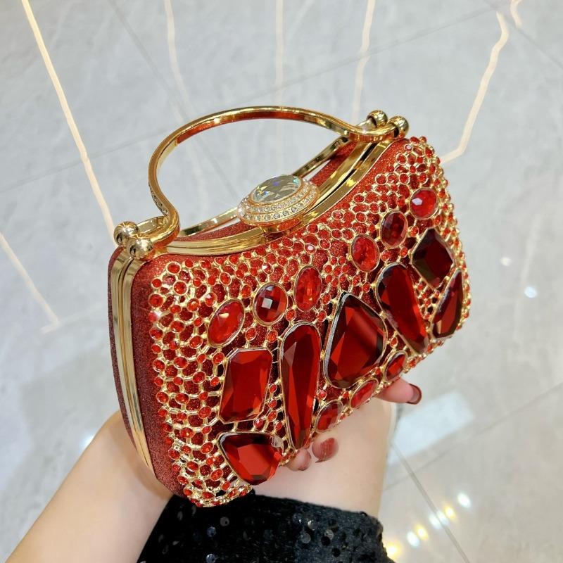 Hand-held Bag - Exquisite Dinner Bag - French-style Diamond-studded Handbag - Women's Bag