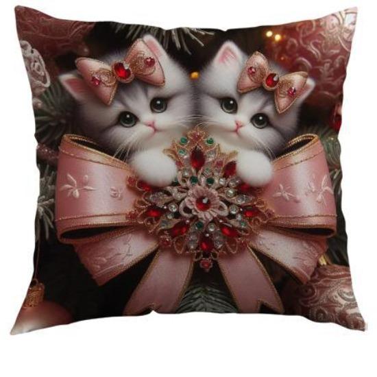 

Рождественская наволочка Санта Клаус мультяшный полиэстер принт дом праздничное украшение наволочка на подушку наволочка 45*45cm