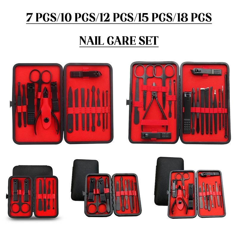 

Набор для маникюра из нержавеющей стали, набор для ухода за ногтями, маникюрный набор, различные комбинации, набор с пряжкой