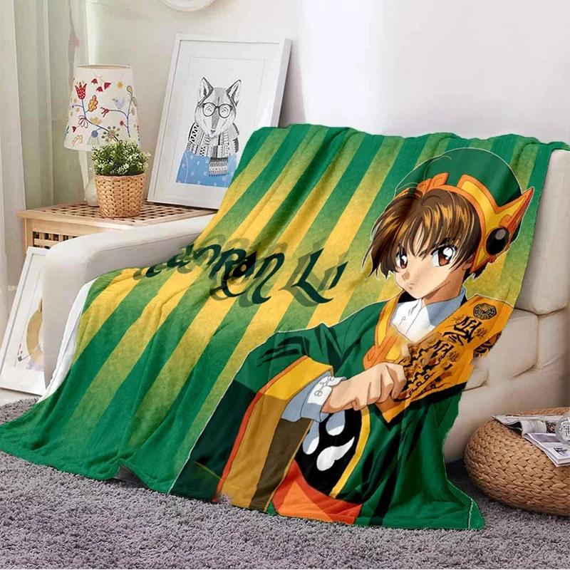 3D Print Anime Card Captor Sakura Soft Plush Blanket, Flannel Blanket Throw Blanket for Living Room Bedroom Bed Sofa Cover