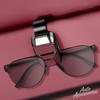 MOXX7 Car Sun Visor Glasses Holder Sunglasses Case Eyeglasses Clip For Porsche Panamera Cayenne Taycan 911 718 Macan Carrera-GT Cayman