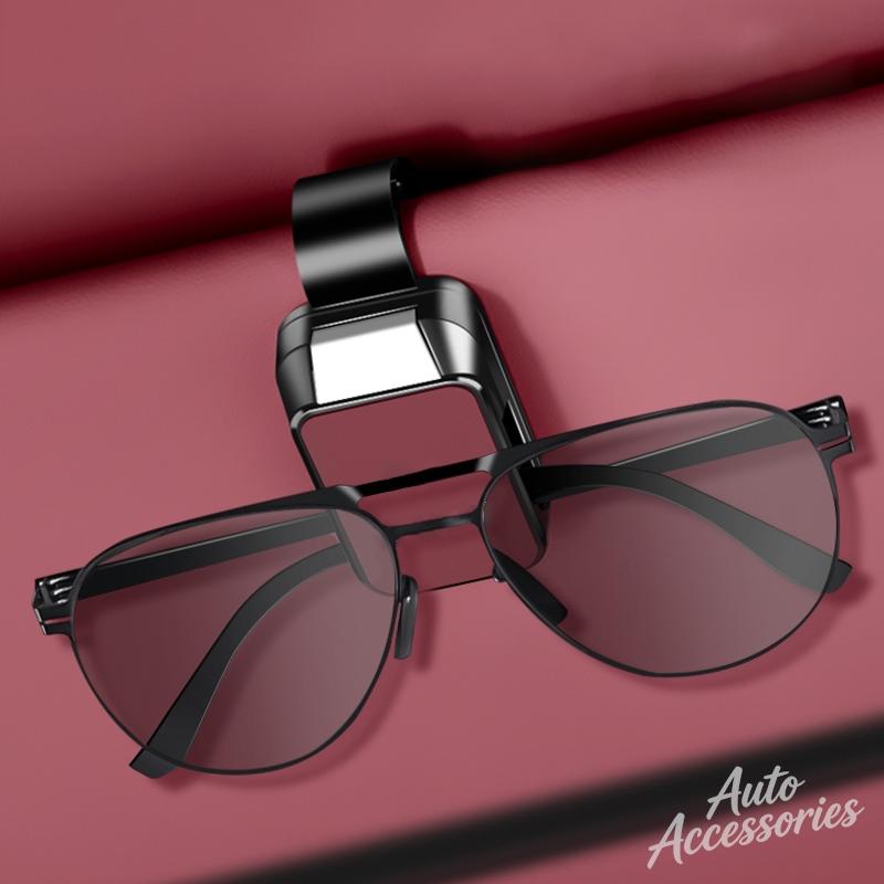 MOXX7 Car Sun Visor Glasses Holder Sunglasses Case Eyeglasses Clip For Porsche Panamera Cayenne Taycan 911 718 Macan Carrera-GT Cayman