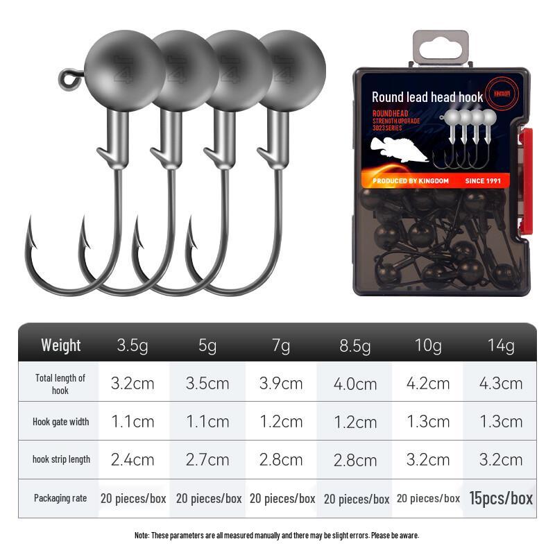 King Lure Enhanced 3X Anti-Snag Jig Head Hook for Soft Baits