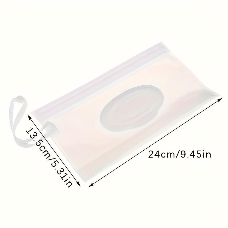 1pc Portable Wet Wipe Pouch - Lightweight EVA Tissue Holder with Zipper, Transparent Design for Easy Carry, Ideal for Bathroom