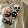 Cute Black & White Cat Clear Phone Case, Sweet Kitten Collage Shockproof Cover for iPhone