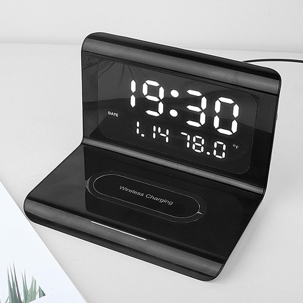 MultiFunctional Clock Electronic Calendar Phone Wireless Automatic Matching Charger