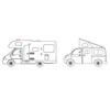 Serrure de sécurité pour cabine de camping-cars et fourgons thule - boxer-jumper-ducato-transit - blanc - a clé
