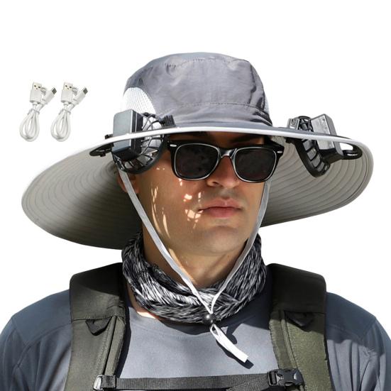 Klobouk proti slunci s prodyšným designem ze síťoviny Nastavitelná šňůra Široký okraj Klobouk na ochranu proti slunci Dvojitý vějířový design Rybářský turistický klobouk