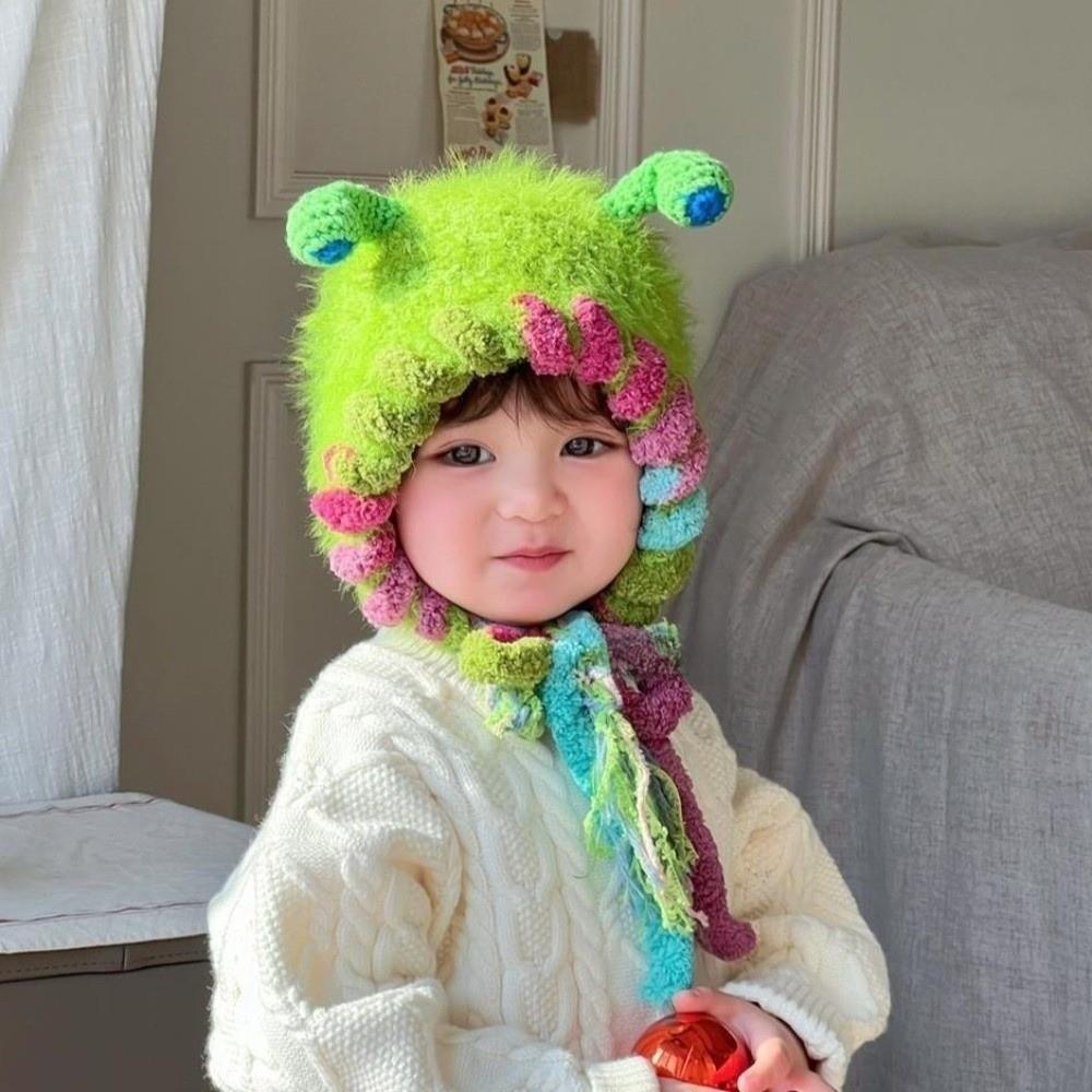 Soft Plush Children Beanie Hat Thicken Children Winter Hat Cute Baby Hat Kids