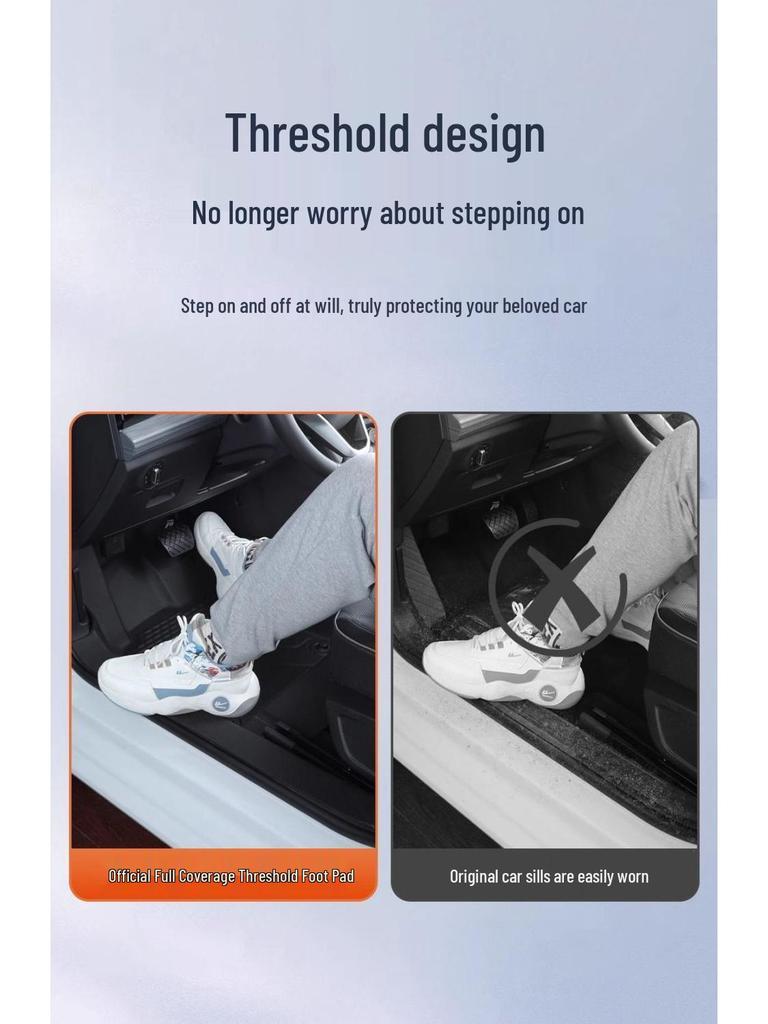 Geely Galaxy A7 Complete TPE Floor Mats Set with Door Sills - 26 New Style Foot Pads