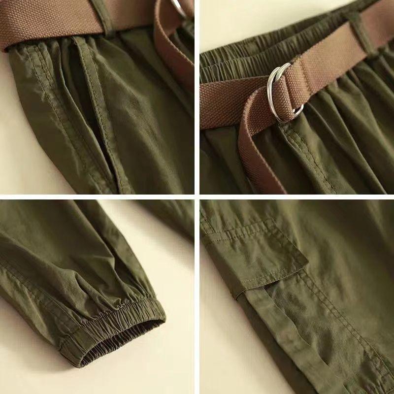 Frauen Kleidung Frühling Sommer Casual Streetwear Taschen Cargo Hosen Weibliche Hohe Taille Feste Lose Hosen Y2K Overalls