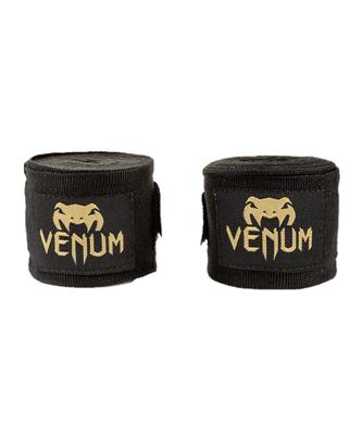 VENUM Bandajlar Dövüş Sanatları için Bandajlar x 4.5m //Venum Boks, Kickboks, (Siyah altın)