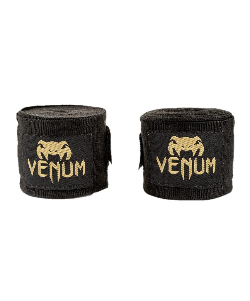 VENUM Bandages Bandages for and Martial Arts x 4.5m //Venum Boxing, Kickboxing, (Black Gold)