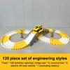 135-141Pcs Children Electric Track Toy Car Engineering Car Kids Educational Toys Track Car Train Toys For Children Birthday Gift