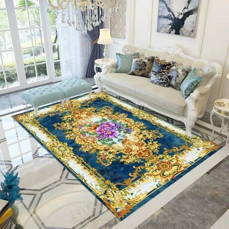 Chinese Style Living Room Carpet Coffee Table Floor Mat Chinese Style Study Bedroom Bedside Home Decoration Non-slip Floor Mat
