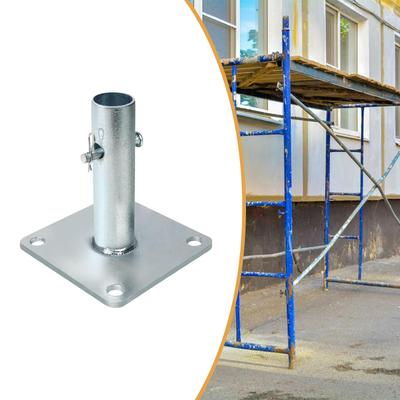 Scaffold Base Plate Easy To Install Reinforced Reliable Sturdy Steel Scaffolding Accessory