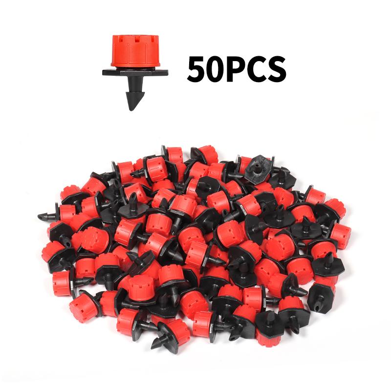 

Little Red Riding Hood Adjustable Flow Dripper 8 Holes for Home Gardening Irrigation System - Easy to Use Drip System for Plants