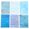 Glass Mosaic 15cm X Stained Glass Craft DIY Church Stained Glass 6-Piece Tiles, 10cm, Blue, Kit, Ocean-Colored, Painting, Mosaic,