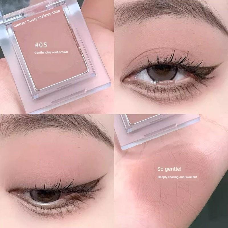 Eyeliner in One Convenient Package! Single-Color Eyeliner Powder in Gray-Brown, Long-Lasting Color, Smudge-Proof, Water-Soluble, Matte and Natural