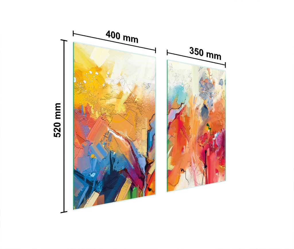 PLAQUE DE PROTECTION EN VERRE POUR PLAQUE DE CUISSON 75x52 COULEUR