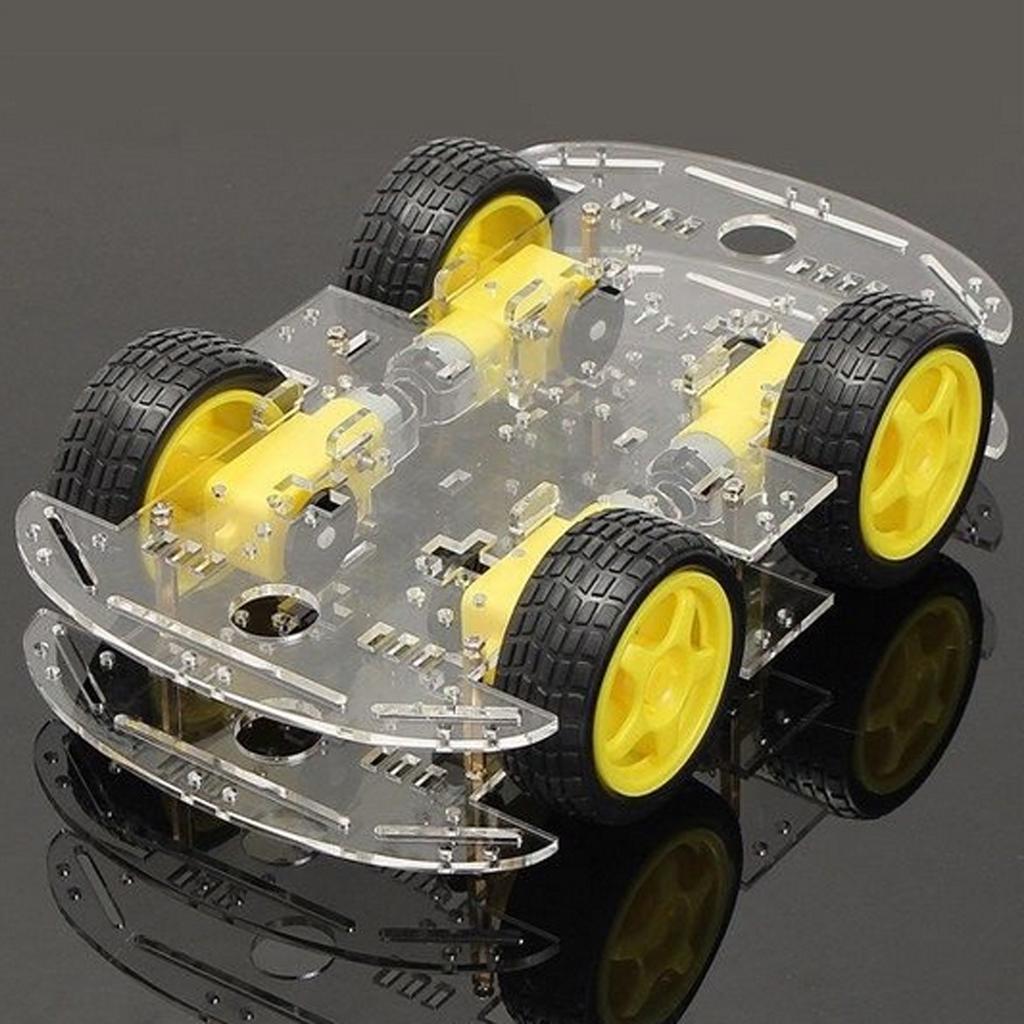 4WD Motor Smart Robot Car Chassis Kits Set W// Speed Encoder DIY Arduino