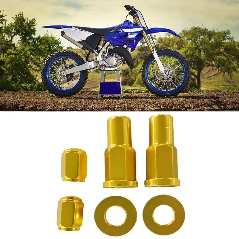 New Gold Color Motorcycle Tire Valve Cap Set-Lock Nuts Kit With Bolts And Washers Included
