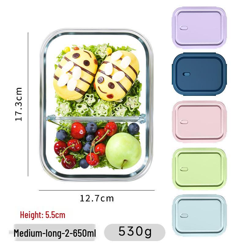 Microwave-Safe Glass Lunch Bento Box for Fresh Storage
