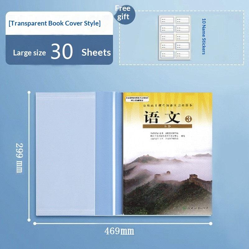 10/30 Pcs Transparent Waterproof Book Covers For Primary Middle Students Protect Textbooks