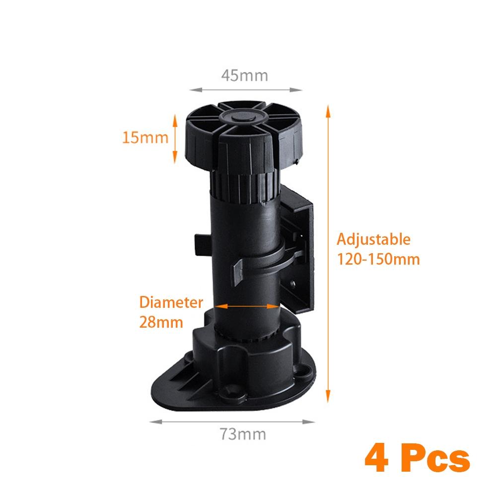 Cabinet Legs Plinth Feet Set of 4 Adjustable for Easy Furniture Leveling
