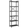 Bookshelf Black Oak Look 60 X 30 X 189.5 Cm