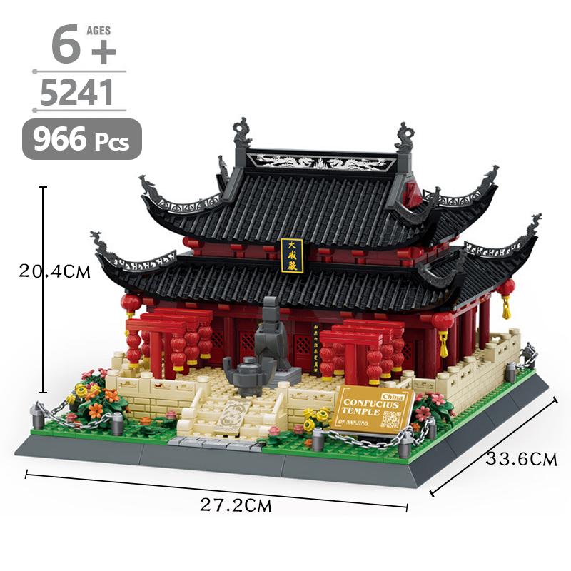 Chinese Model Architecture Building Blocks Compatible with Lego Bricks Toys for Adult Great Wall Forbidden City
