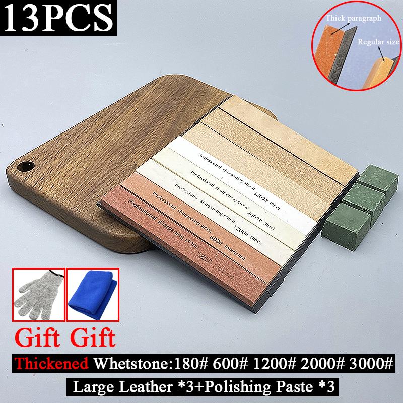 60-3000# Thickened Whetstone Sharpener Kitchen Sharpening System Quick Professional Household Knife Sharpening Stone Apex Tools