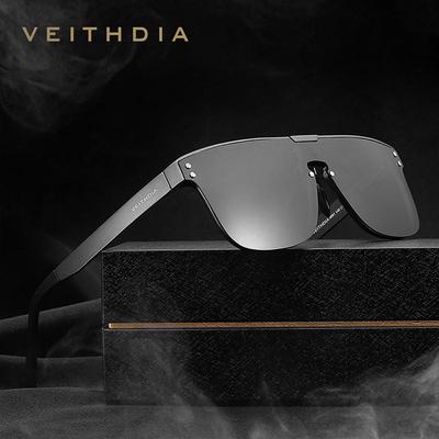 VEITHDIA Aluminium Polarisierte Spiegellinse UV400 Vintage Brillen Zubehör Sonnenbrille Für Männer