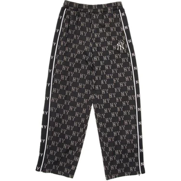 MLB New York Yankees Jacquard Monogram New York Yankees Pants Casual Pants Unisex Black 3APTM0844-50BKS XS