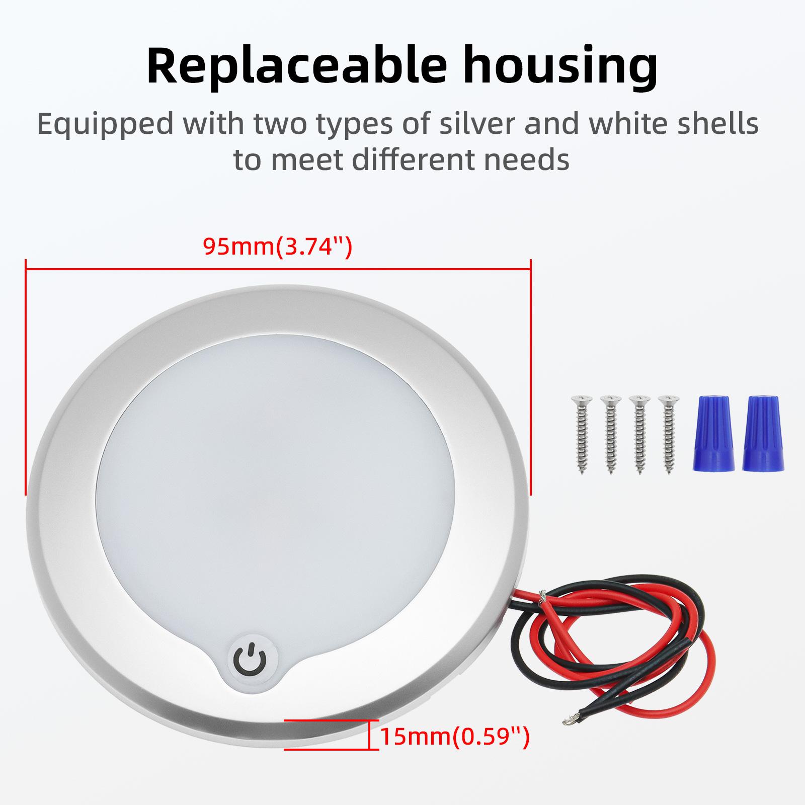 

12V RV Внутренний Кемпер Чтение Потолочный Диммируемый Потолочный Светильник Водонепроницаемая Внутренняя Лампа Для Кемпера Каравана Грузовика Лодки Аксессуары
