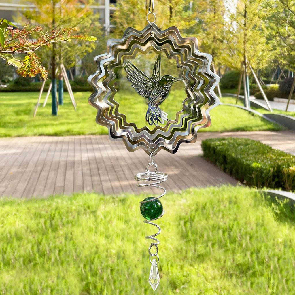 3D Mandala Rotating Wind Chime - Colorful Stereoscopic Spinner for Wall, Garden, or Courtyard Decoration