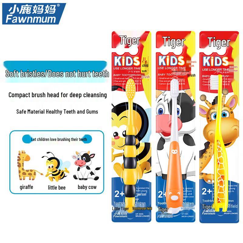 

Little Deer Mom Children s Soft Bristle Toothbrush 4-Pack